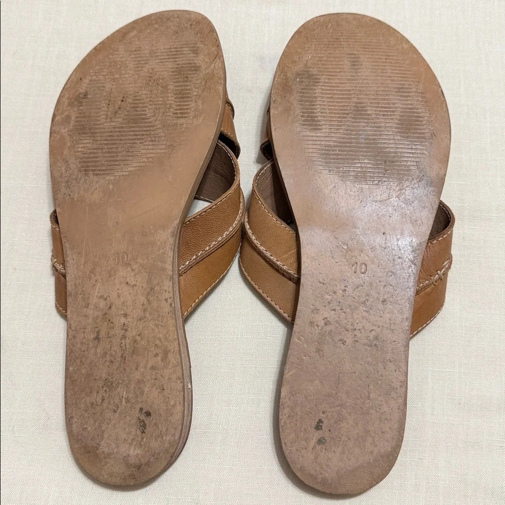 Roan by Bed Stu Tan Leather Women's Slide Sandals, Size 10. - Picture 5 of 10